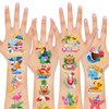 HOWAF Hawaiian Luau summer Temporary Tattoos, 96 Pieces Summer Pool Themed Fake Tattoos, Waterproof Hawaiian Tropical Tattoos Stickers Party Decoration for Adults Tropical Beach Themed Birthday Party Supplies Favors