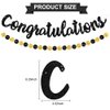 BEISHIDA Black Congratulations Banner(NO-DIY),2024 Graduation Banners, Grad Congrats Class of 2024 Party Supplies,Garland for Congratulation Graduation,Wedding,Retirement Party Decor