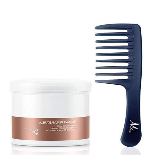 M Hair Designs Fusion Mask Fusion Intense Repair Mask 500 ml (16.9 Ounce) Detangling Comb (Bundle)