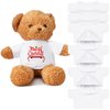 6 Pcs Sublimation Blank Bear Clothes, White Basic Fleece Tee Shirt T Shirts White Sublimation Blank White Bear Hoodie Stuffed Bears DIY