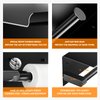 ASTOFLI Rustproof Matte Black Wall Mount Toilet Paper Holder with Shelf - Self Adhesive for Bathroom