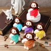 HyDren 24 Pcs Mini Jesus Stuffed Plush Toys Bulk Christian Religious Jesus Plush Dolls Nativity Stuffed Pendant Christ Savior Jesus Gifts Favor for Easter Sunday First Communion Christening