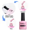 AIMEILI Rubber Base Gel Polish and No Wipe Top Coat Kit Set Soak Off U V LED Clear Gel Nail Polish