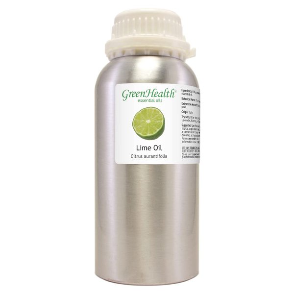 Lime Essential Oil - 16 fl oz - Aluminum Bottle - 100% Essential Oil - GreenHealth