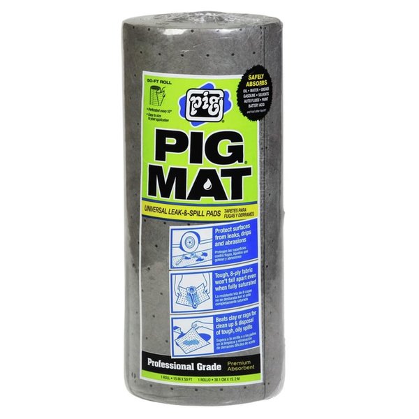 New Pig 25201 15 in. x 50 ft. Universal Light-Weight Absorbent PIG Mat Roll