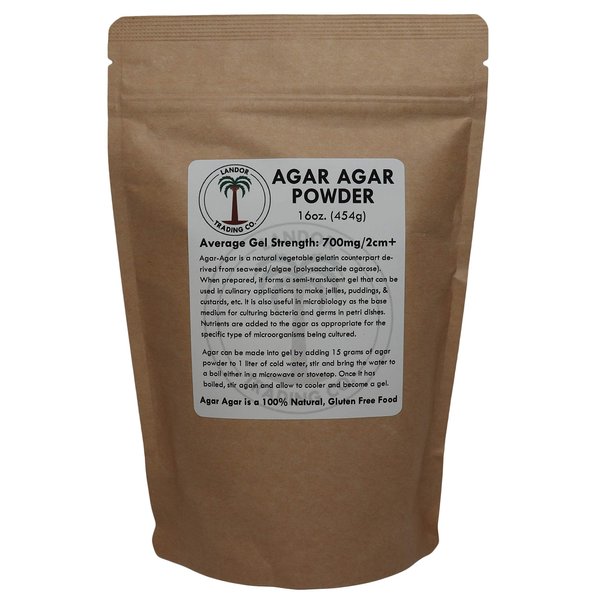Agar Agar Powder - 1 Pound - Average Gel Strength