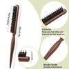 Sliverdew Boar & Nylon Bristle Teasing Brush, Hair Sectioning Comb with Rat Tail Handle Pick, Smoothing Brush for Edge Control, Backcombing, Smoothing, and Styling Thin & Fine Hair to Create Volume