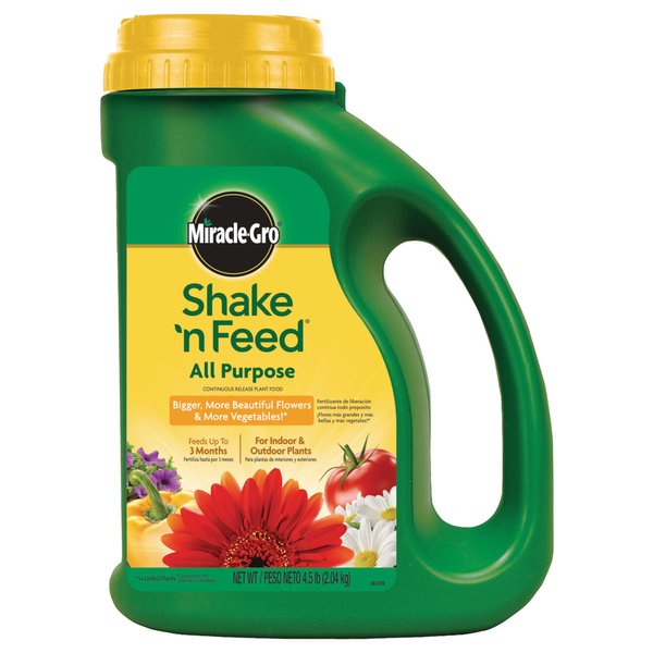 Miracle-Gro Shake 'n Feed Continuous Release All Purpose Plant Food, 4.5-Pound