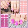 DANNEASY 16 Sheets Solid Color Nail Polish Strips Glitter Nail Wraps Gel Nail Strips Self Adhesive Nail Polish Stickers for Women Fingernails Nail Art Accessories with Nail File, Cuticle Stick