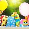 Ecally 60 Pcs Cartoon Story Party Favors Include 12 Cartoon Story Themed Silicone Stretch Wristbands 12 Silicone Key Chains 12 Drawstring Bags 24 Slap Bracelets for Birthday Party Decor