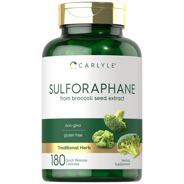 Carlyle Sulforaphane | from Broccoli Seed Extract | 180 Capsules | Traditional Herbal Supplement | Non-GMO and Gluten Free Formula
