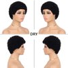 Guree Hair Glueless Wear and Go Wig for Black Women Glueless Brazilian Kinky Short Curly Wigs for Daily Use (1B)