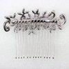 Faship Red Crystal Floral Hair Comb