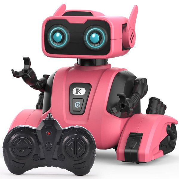 KaeKid Robot Toys for Girls, 2.4Ghz Remote Control Robot Toy, RC Robots for Kids with LED Eyes, Flexible Head & Arms, Dance & Sound, Gifts for Boys Girls Ages 3 4 5 6 7 8 Years