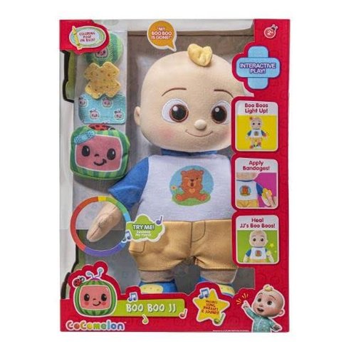 CoComelon Official Musical Doll Collection, Soft Plush Body, JJ + Cody Sing Along Friends (Boo Boo JJ Deluxe Plush)