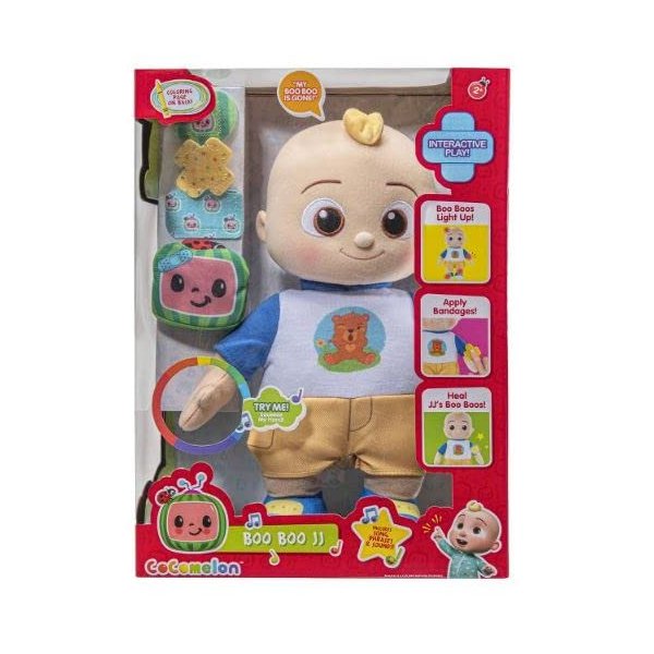 CoComelon Official Musical Doll Collection, Soft Plush Body, JJ + Cody Sing Along Friends (Boo Boo JJ Deluxe Plush)