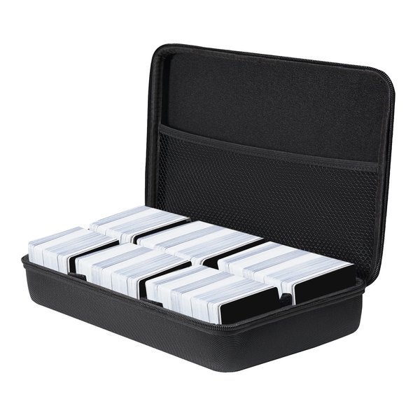 Brappo 1000+ Playing Card Case Compatible with Cards Against Humanity,TCG Trading Cards,Phase 10 Cards,Magic The Gathering Cards,Sport Cards &All Standard Size Cards.(Case only) (Black)
