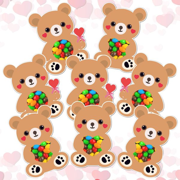 Jetec 80 Pack Valentine's Day Gift Cards Valentine Bear Exchange Cards Funny Valentines Day Greeting Cards for Party Favor Supplies