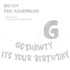 BEISHIDA Silver Go Shawty It's Your Birthday Banner,NO DIY,Hip Hop Theme Happy Birthday Banner,21st, 30th, 40th, 50th, 60th, 70th Birthday Decorations,Birthday Party Supplies and Gifts