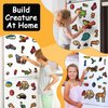 134Pcs Cryptid Construction Kit Animals Fridge Magnets for Kid Creature Creation Magnetic Toys for Toddlers Educational Monster Refrigerator Magnets for Whiteboard Baby Children Gift Learning Toy