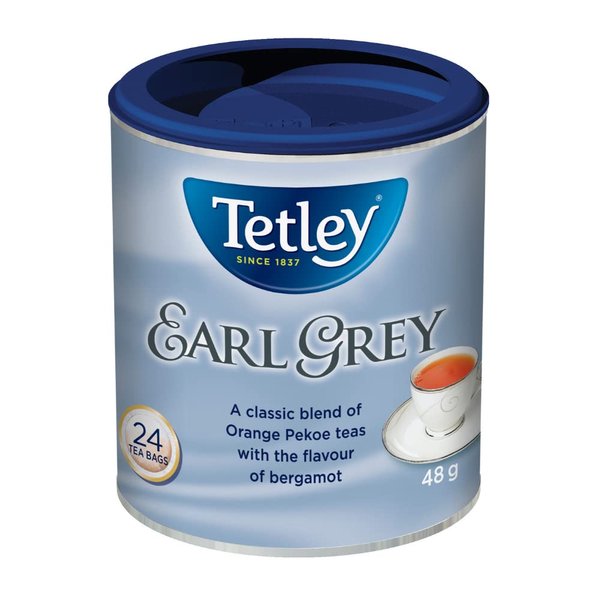 Tetley Earl Grey Tea, 24 tea bags, 48g/1.69oz, (Imported from Canada)