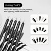 Tipsketch Nail Art Liner Brushes 5Pcs Dotting Pen Tools Nail Art Brushes Thin Liner Set(4/8/12/15/20 mm) for Long Lines, Thin Details Gel Polish Nail Paintings Double-End Nail Art Tools