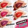 VANERIA Glitter Lip Gloss Shimmer,Matte Liquid Lipstick Rapid Drying,Long Lasting Highly Pigmented Color,Waterproof,Lipgloss Glitter Non-Sticky.shimmy(4ml/0.14oz)