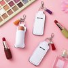 Jetec Sublimation Lipstick Holder Set Include 15 Pieces Blank Lipstick Keychain Holder 15 Pieces Colorful Keychain Tassels 15 Pieces Swivel Snap Hooks and 15 Pieces Jump Rings for Lipstick, Lip Balm