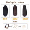 MARYLING Claw Clip Ponytail Extension Heat Resistant Highlight Yaki Ponytail For Women Synthetic Yaki Clip In Ponytail Hair Extensions Wear And Go Ponytail For Daily Use