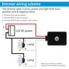 RGBZONE DC12V LED Dimmer Switch, 12V 5A 60W Low Voltage PWM RV LED Dimmer Switch for Halogen, Incandescent, LED Strip Light, Puck Light, Awning Light, Used for RV, Travel Trailer, Marine, Auto