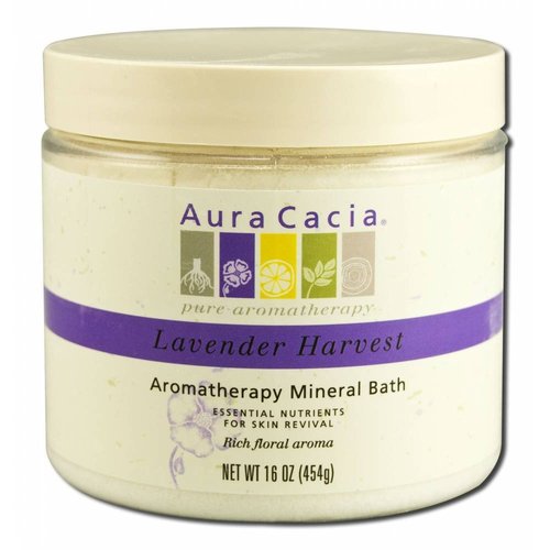 Aura Cacia Aromatherapy Mineral Bath, Lavender Harvest, 16-Ounces