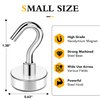 TRYMAG Magnetic Hooks Heavy Duty, 30Lbs Super Strong Magnet Hooks for Hanging, Neodymium Earth Magnets with Hook for Refrigerators and Cruise Cabin, Grill, Workplace-25pcs