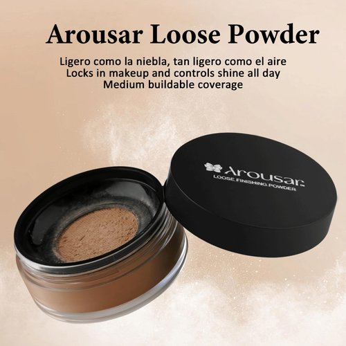 Arousar Loose Setting Powder, Matte and Lightweight Oil Control Face Powder, Shine-Free Matte Finishing Powder, Long Lasting for Setting or Foundation 04# TAN 04
