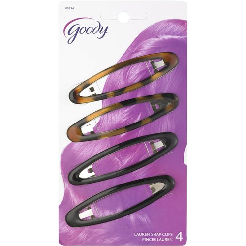 Goody Classics Big Oval Epoxy Contour Hair Clips (Pack of 3)