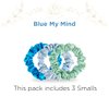 TELETIES - Small Scrunchie - 100% Natural Silk Hair Scrunchie - Soft & Gentle on Hair - Prevents Breakage & Damage - Safe for Sleep - Ideal for Thin-Medium Hair - For All Hair Textures - Blue My Mind
