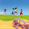 HiUnicorn 50PCS Rainbow Dance Ribbons Party Favors for Kids Circus Carnival Rhythmic Gymnastics Ballerina Birthday Party Streamers Decoration, Kids Ribbon Silks Sticks Wands for Girls