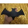 Black Glitter Bat Garland Halloween Bats Garland Banner, Bat Halloween Banner Bat Halloween Decorations for Halloween Home Mantle Haunted Mansion Decorations