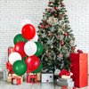 100 Pcs Christmas Red Green Balloons 12 Inch Red Green and White Latex Balloons with 65ft Ribbon for Christmas Birthday Baby Shower Party Decorations