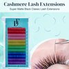 Color Lash Extension Volume Eyelashes Extensions 0.05 C 14mm Lash Tray Individual lash Extensions Classic Lash Extensions Soft Matte Black Single Lashes for Professional Salon Use