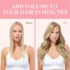 GOO GOO Clip in Hair Extensions Real Human Hair, 18inch 120g 7Pcs, 8A/22 Medium Brown Highlighted Golden Blonde, Remy Human Hair Extensions Clip ins for Women, Natural Human Hair