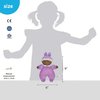 June Garden 9" My First Doll Hazel - Soft Plush Baby Doll with Rattle - Purple Outfit