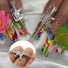 3D Metal Gun Nail Charms, Alloy Weapon Gun Charms Nail Accessories Retro Silver Gun Design Nail Art Charms for Jewelry Making DIY Nail Art Decoration Nail Supplies,10pcs/Set