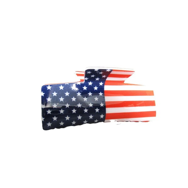 Generic American flag fourth of july acrylic hair claw clip