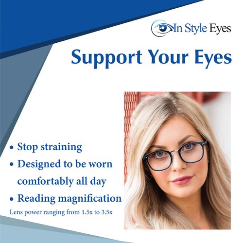 In Style Eyes Modern Reading Glasses - Full-rimmed, Classic Oval Style, Lightweight Frame with Metal Spring Hinges - Emerald - 3.0x