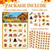 MISS FANTASY Thanksgiving Bingo Games for Kids, 24 Players Fall Thanksgiving Turkey Bingo Game Cards for Thanksgiving Party School Classroom Family Activities Thanksgivings Party Favors