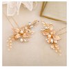 Samlbale Gold Hair Accessories Bride Wedding Hair Pins, Bridal Head Piece Gold Hair Pins Hair Accessories for Women girls Pack of 2
