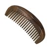 ERZA SCARLET Real Natural Green Sandalwood Wooden Wide Tooth Comb for Curly Hair/Beard Pick Comb - NO SNAGS,NO STATIC,NO TANGLE (Wide tooth comb)