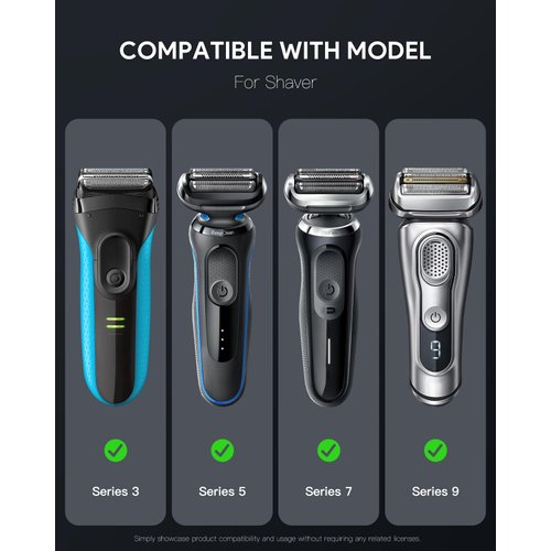 Yinke Case for Braun Series 3/ Series 5, 3040s, 3010S, 5018s, 5140s Electric Razor Shaver, Hard Travel Case Protective Cover Storage Bag (Black interior)