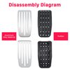 Carwiner Foot Pedal Pads Set for Tesla Model 3 Model Y Performance Aluminum Pedal Covers Accessories