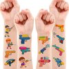 100 PCS Pool Summer Water Gun Temporary Tattoos Sticker Beach Themed Birthday Party Decorations Favors Supplies Gifts Girls Boys Water Game Cute Tattoo Songkran Festival School Reward